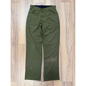 Vintage FSS Flame Resistant Wildland Pants Mens 32x34 Green Hemmed